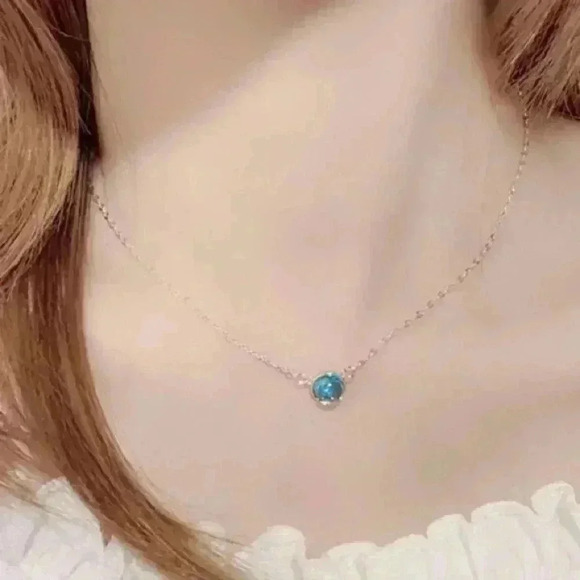 Free gift with purchase-Mermaid Tail Blue Necklace - Picture 1 of 6